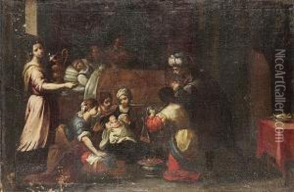 The Birth Of The Virgin Oil Painting - Pasqualino Rossi