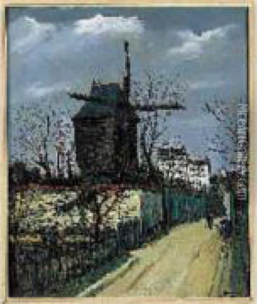 Alphonse-leon Quizet Le De La Galette Oil Painting - Hippolyte A. Moulin
