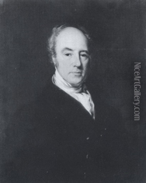 Portrait Of Sir Stanley Bateson Oil Painting - Henry Perronet Briggs