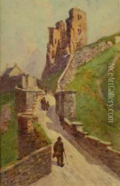 Scarborough Castle Oil Painting - Frank Rousse