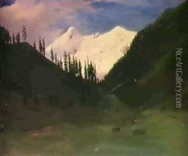 Yellowstone Park Oil Painting - Albert Bierstadt
