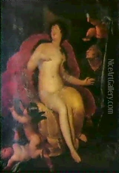 Danae And The Shower Of Gold Oil Painting - Augustus (Snip) Terwesten