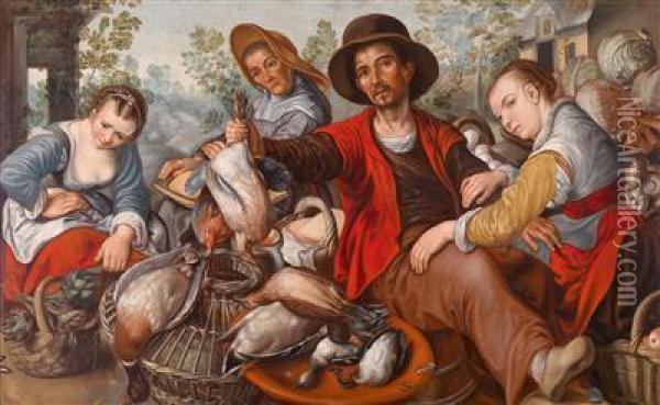 Grose Marktszene Oil Painting - Joachim Beuckelaer