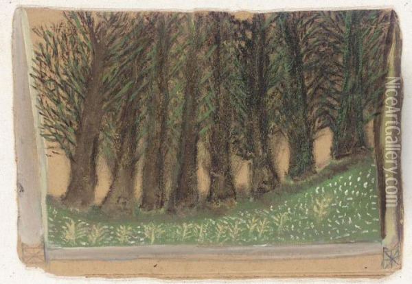 Trees Oil Painting - Alfred Wallis