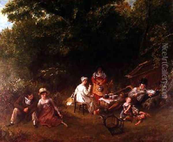 Londoners Gypsying 1820 Oil Painting - Charles Robert Leslie