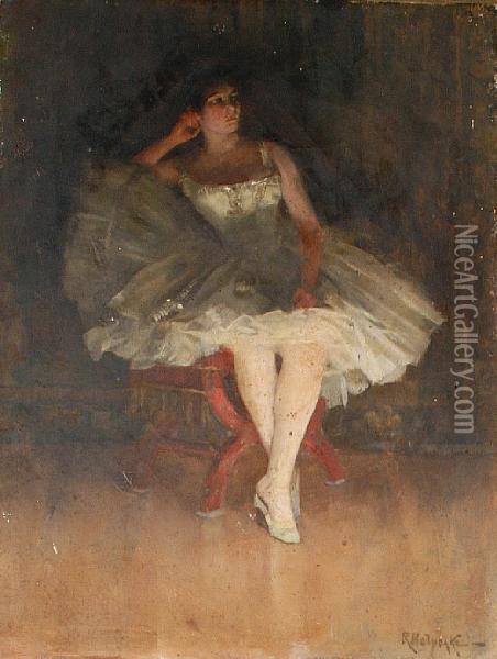 The Ballet Dancer Oil Painting - Rowland Holyoake