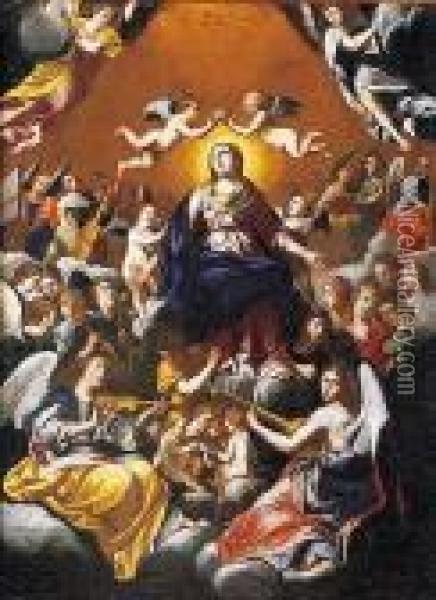 La Coronacion De La Virgen Oil Painting - Guido Reni