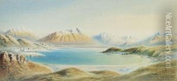 Bay On Lake Tekapo Oil Painting - William Henry Raworth
