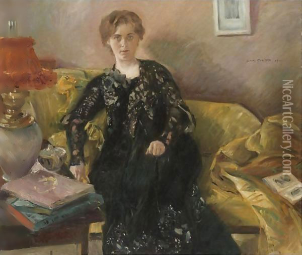 The Wife Of Poet Korfiz Holm Oil Painting - Lovis (Franz Heinrich Louis) Corinth