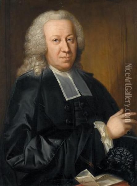 Portrat Des Johann Jakob Fellenberg Oil Painting - Emmanuel Jakob Handmann