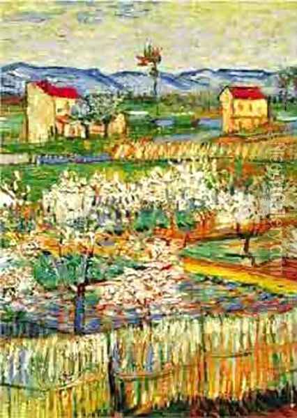 Peach Trees In Bloom 1888 Oil Painting - Vincent Van Gogh