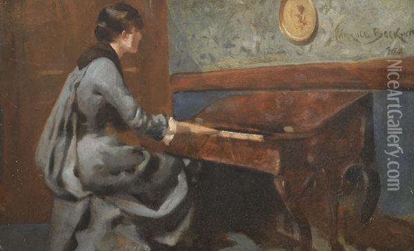 The Pianist Oil Painting - James Carroll Beckwith