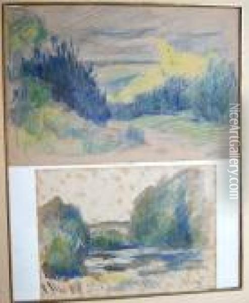 Deux Paysages Oil Painting - Maximilien Luce