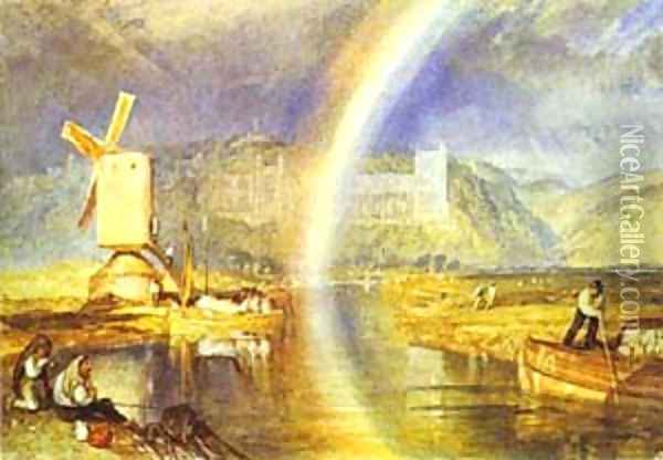 Arundel Castle With Rainbow 1824 Oil Painting - Joseph Mallord William Turner