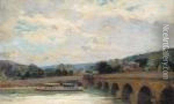 Le Pont De Sevres Oil Painting - Albert Lebourg