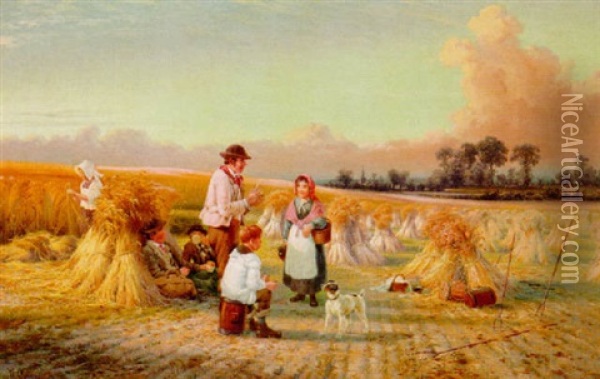 Lunch Time Oil Painting - William Collins