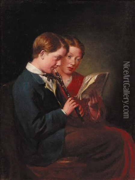 The Duet Oil Painting - John Seymour Lucas