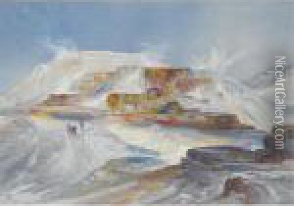 Hot Spring Of Gardner's River, Yellowstone Oil Painting - Thomas Moran