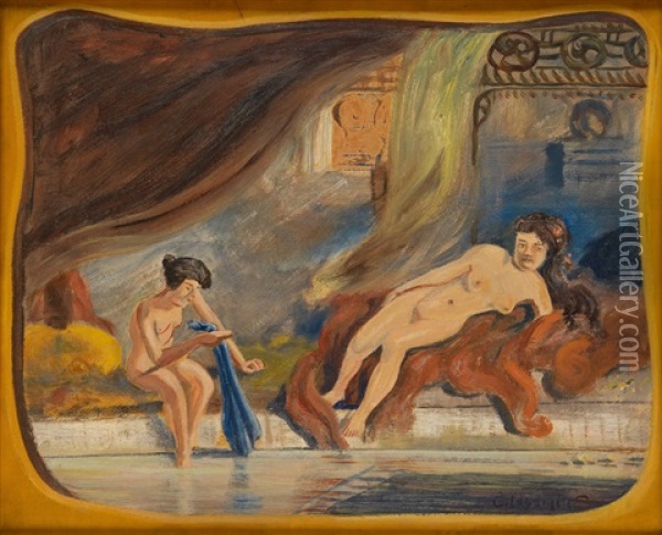 The Turkish Bath Oil Painting - Louis Michel Eilshemius