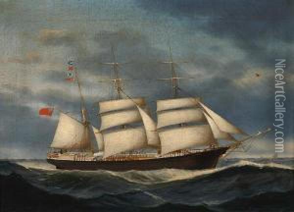 The Barque Annie Burrill Oil Painting - Heinrich And. Sophus Petersen