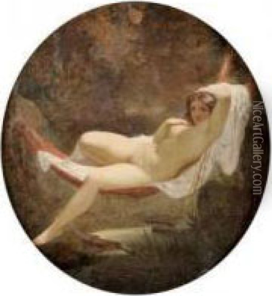 Jeune Femme Alanguie Oil Painting - Henri Pierre Picou