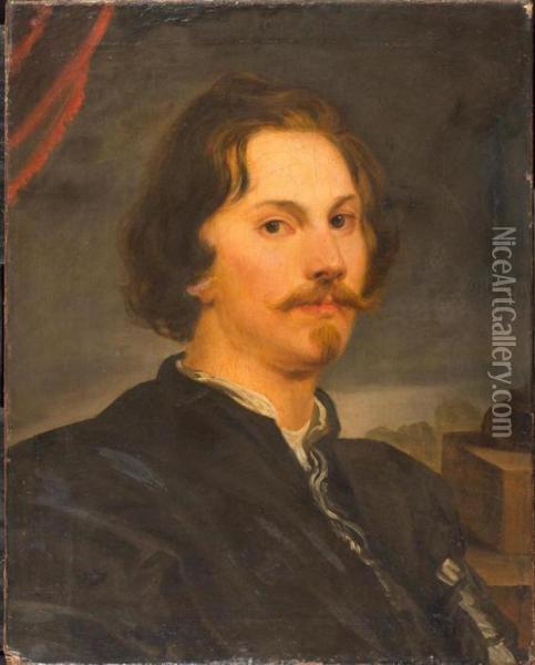 Portrait Eines Edelmannes. Oil Painting - Sir Anthony Van Dyck