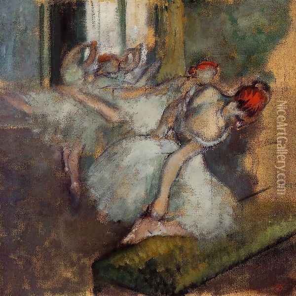 Ballet Dancers Oil Painting - Edgar Degas