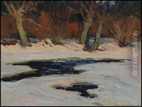Winter Morning Oil Painting - John William Beatty