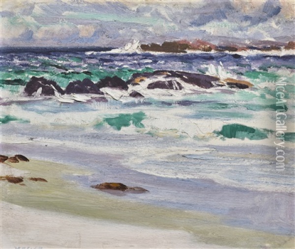 Breezy Day, Iona Oil Painting - Francis Campbell Boileau Cadell