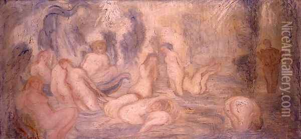 Bathing Girls, 1911 Oil Painting - James Ensor