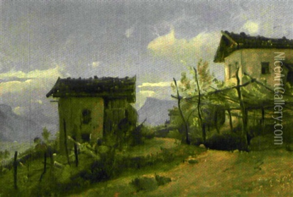 Merano Dans Le Sur Du Tyrol Oil Painting - Vilhelm Peter Carl Petersen