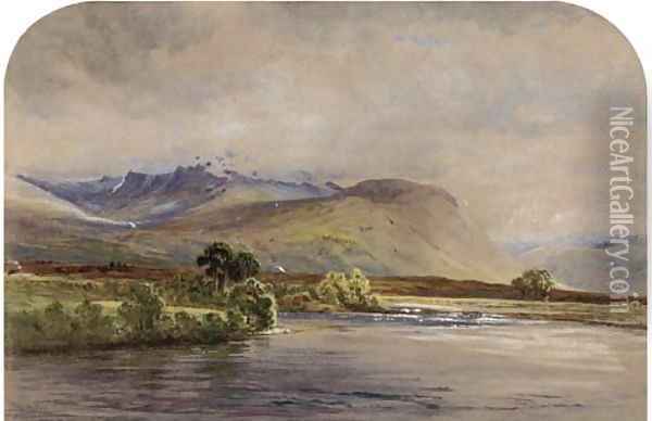 View over the loch towards Ben Nevis Oil Painting - Waller Hugh Paton