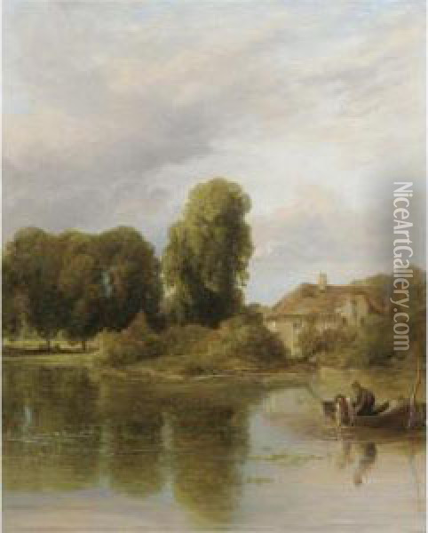 The Decoy Pond, Hendon Oil Painting - William Collins