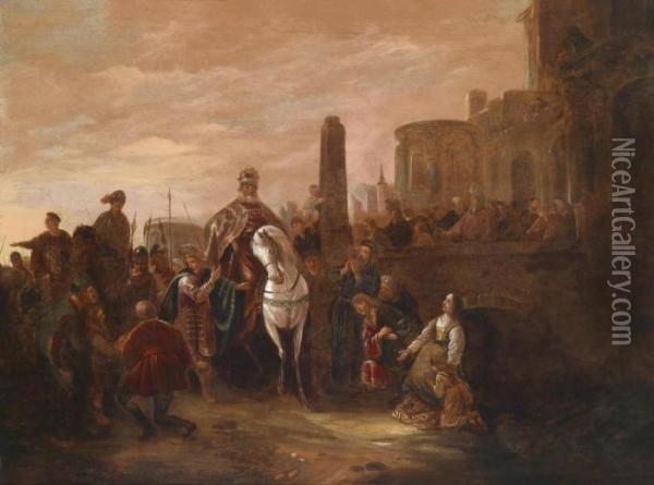 The Triumph Of Mordechai Oil Painting - Jacob Willemsz de Wet the Elder