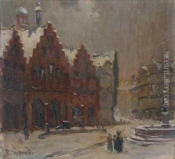 Winter Vor Dem Romer Oil Painting - Reinhold Werner