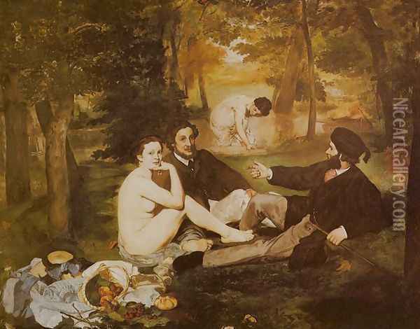 Picnic (Le Dejeuner sur l'Herbe) Oil Painting - Edouard Manet