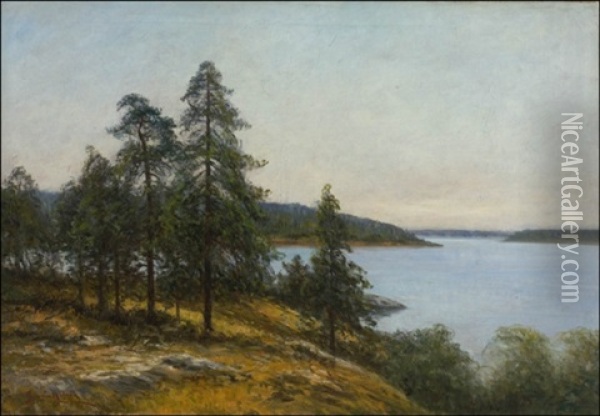 Merimaisema Oil Painting - Johan Severin Nilsson