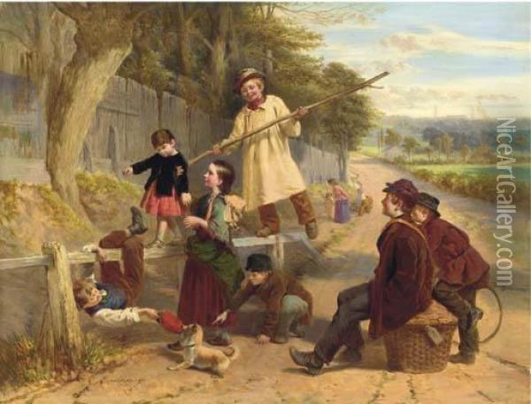 Rivals To Blondin Oil Painting - William Henry Knight