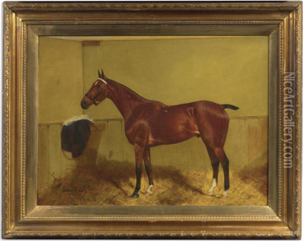 Ever Ready, A Polo Pony Oil Painting - George Paice