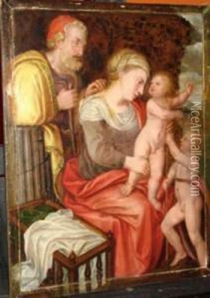 Holy Family Oil Painting - Frans I Vriendt (Frans Floris)