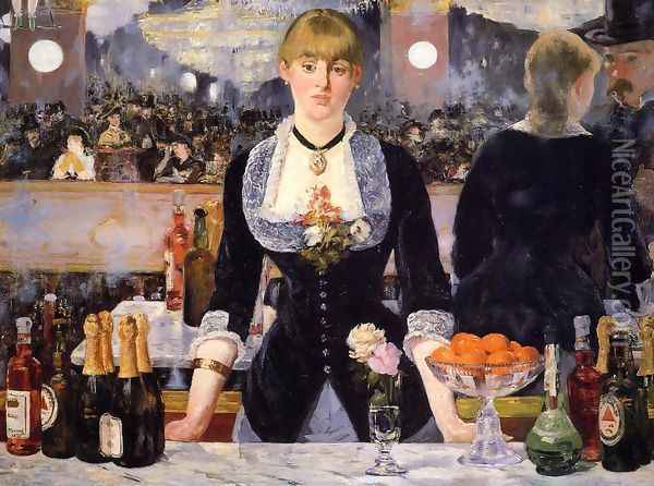 The Bar at the Folies Bergere 1882 Oil Painting - Edouard Manet