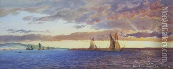Ships And Sailboats Oil Painting - Edward Augustus Gifford