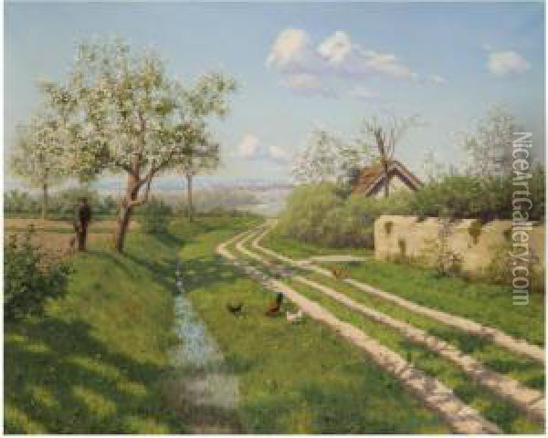Spring Oil Painting - Boris Vasilievich Bessonov