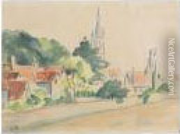 All Saints' Church, Beulah Hill Oil Painting - Camille Pissarro