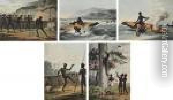 Field Sports Of The Native Inhabitants Of New South Wales Oil Painting - John Heaviside Clark
