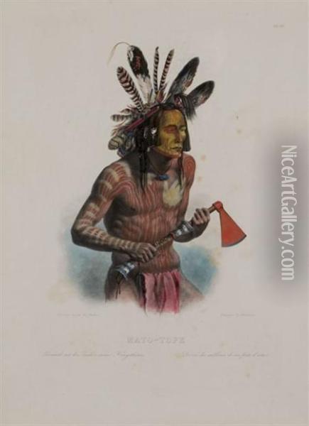 Mato-tope Oil Painting - Karl Bodmer