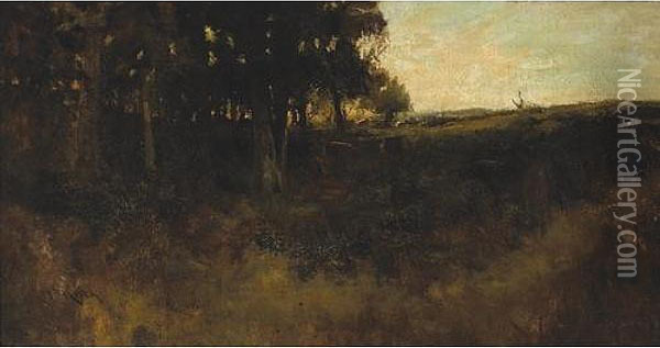 A Forest Clearing At Sunset Oil Painting - William Keith