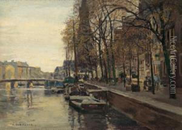Motif Of Amsterdam Oil Painting - Hans Herrmann