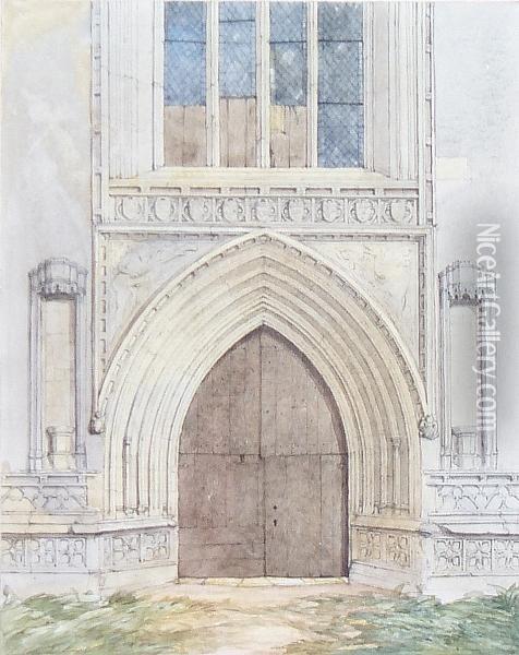 Cawston Church, The West Door Oil Painting - James Bulwer