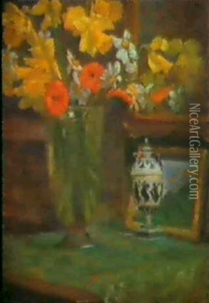 Stilleben Mit Blumenstrauss Oil Painting - Leslie Giffen Cauldwell